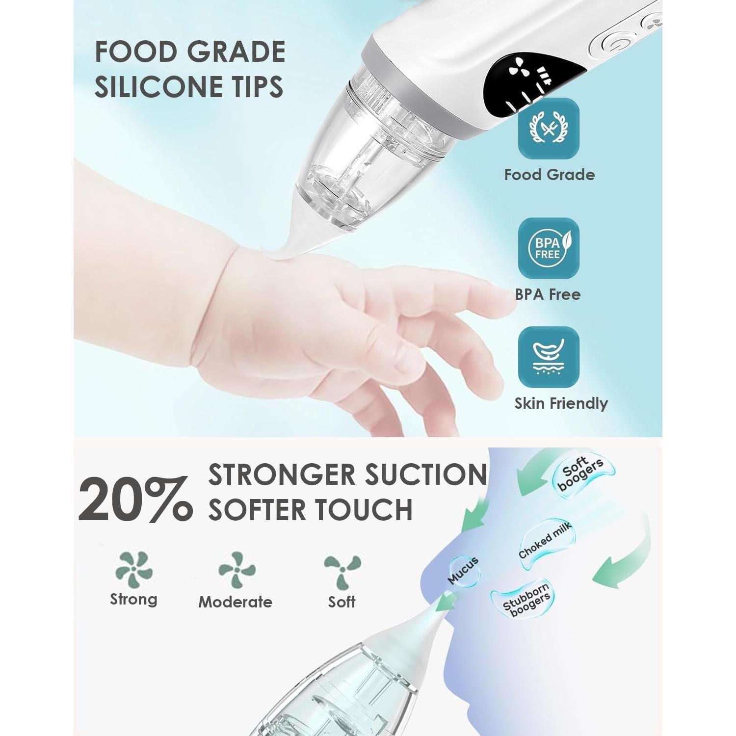 Aspirador Nasal Eléctrico para Bebés Desida NASA011 con Luz y Música