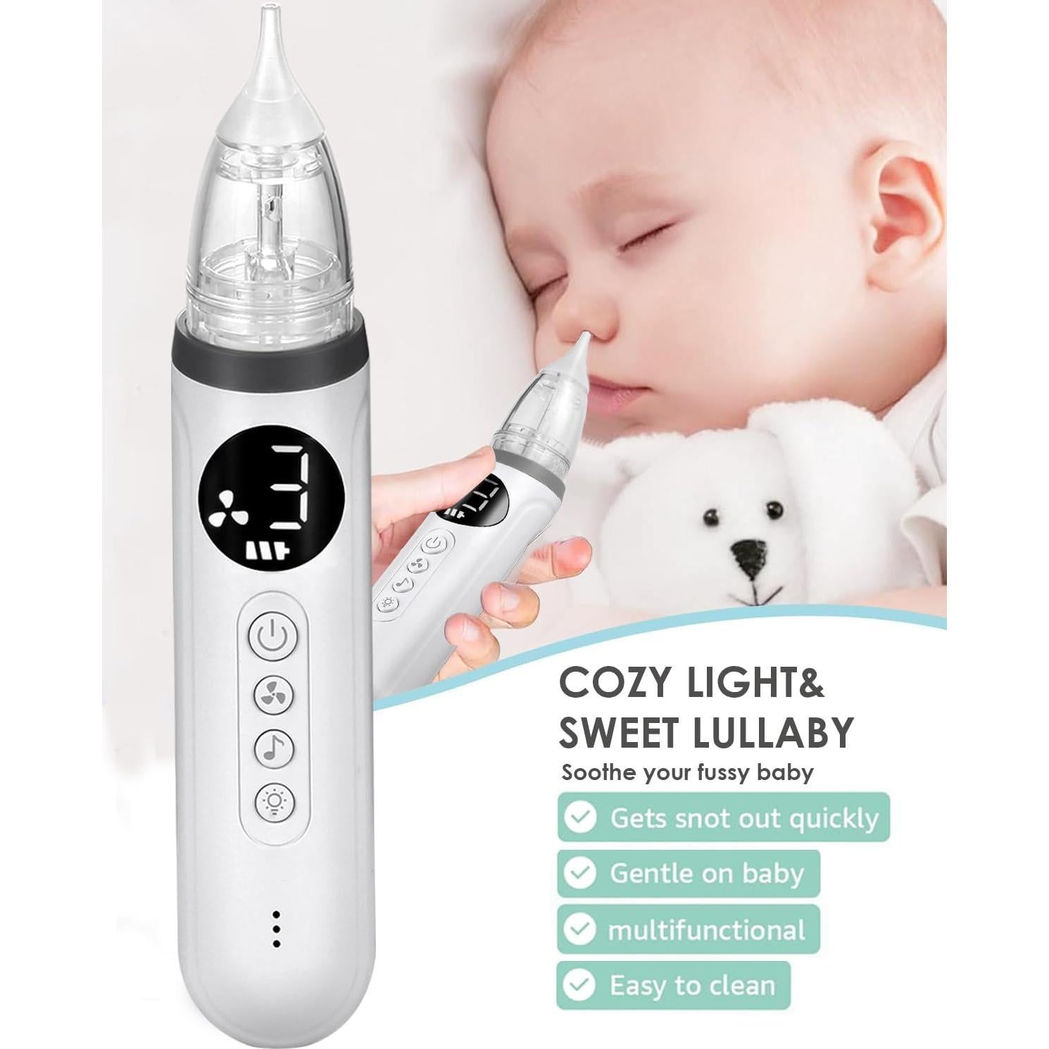 Aspirador Nasal Eléctrico para Bebés Desida NASA011 con Luz y Música