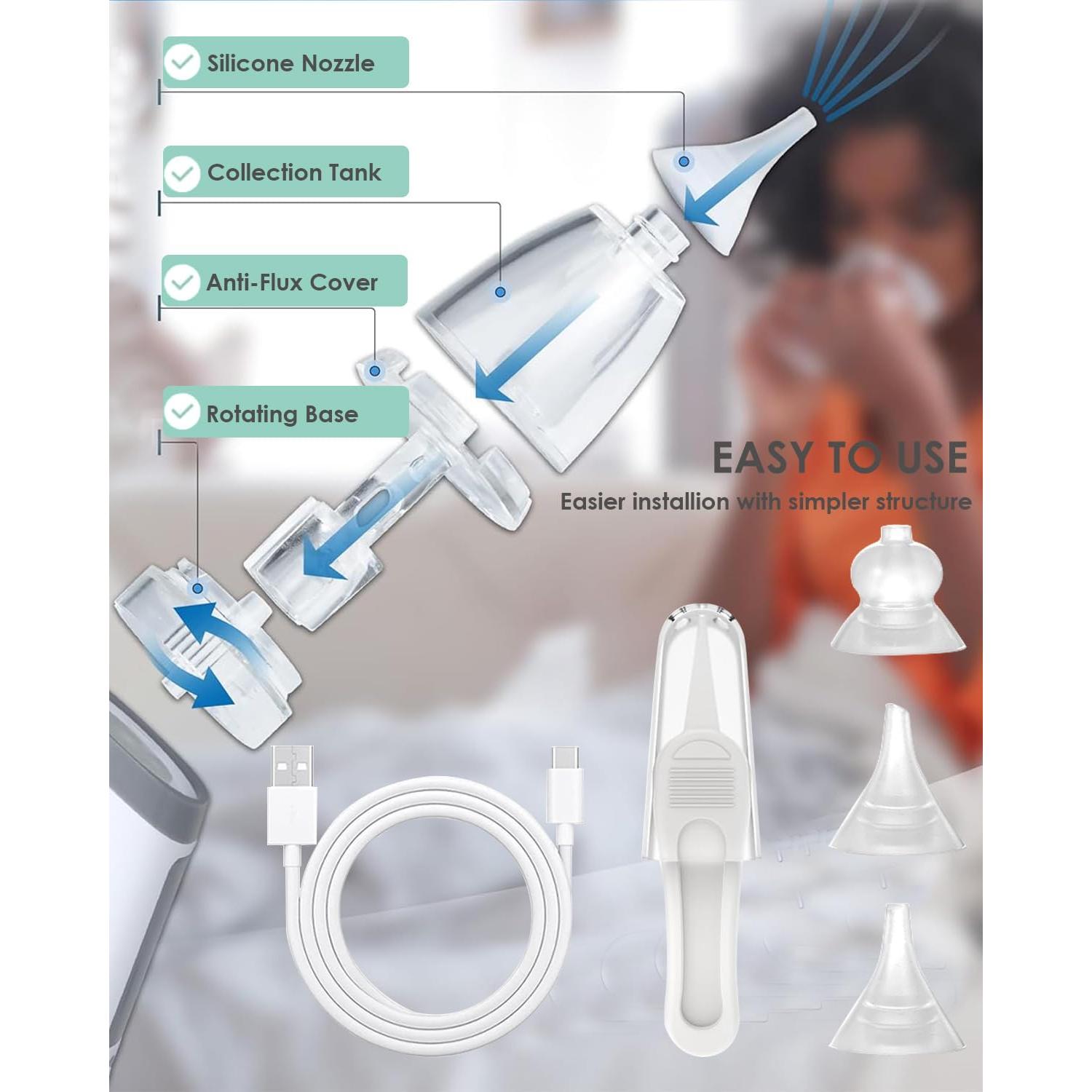 Aspirador Nasal Eléctrico para Bebés Desida NASA011 con Luz y Música