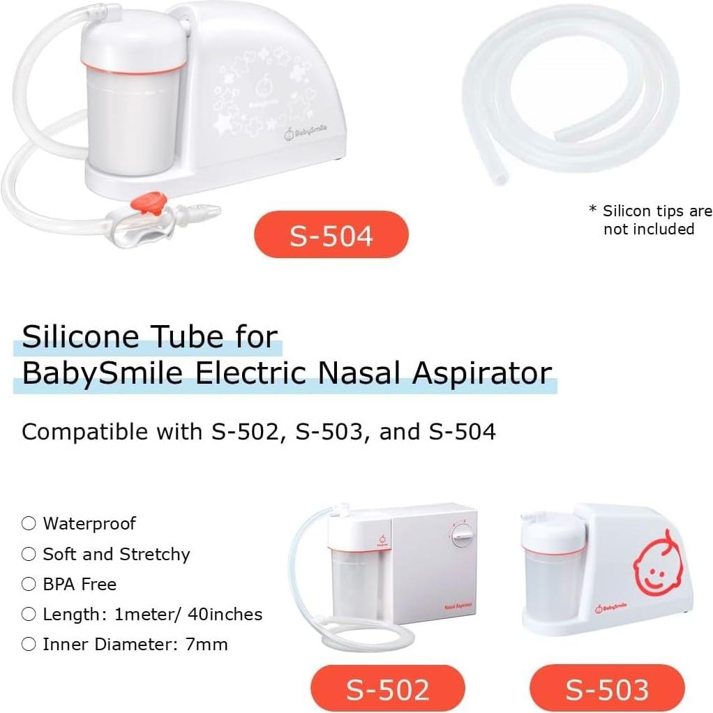 Tubo de Succión para Aspirador Nasal BabySmile S-504/S-503/S-502