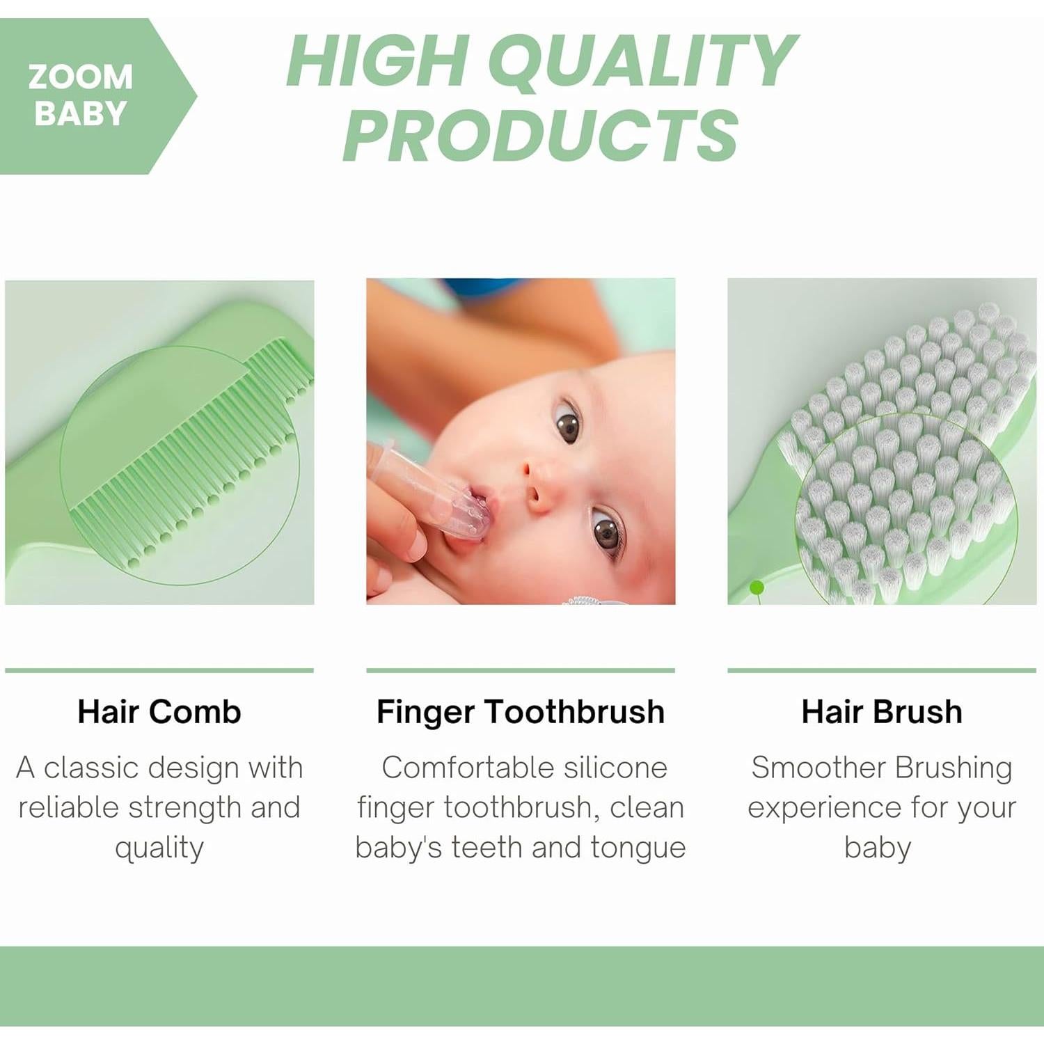 Kit de Cuidado Infantil 24 en 1 BOUTOQUE - Verde