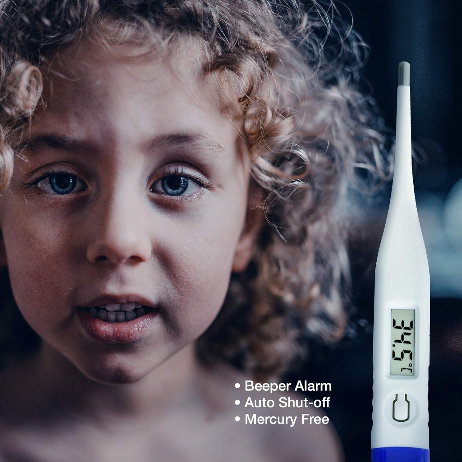 Termómetro Digital Oral Impermeable T12L - Lectura Rápida