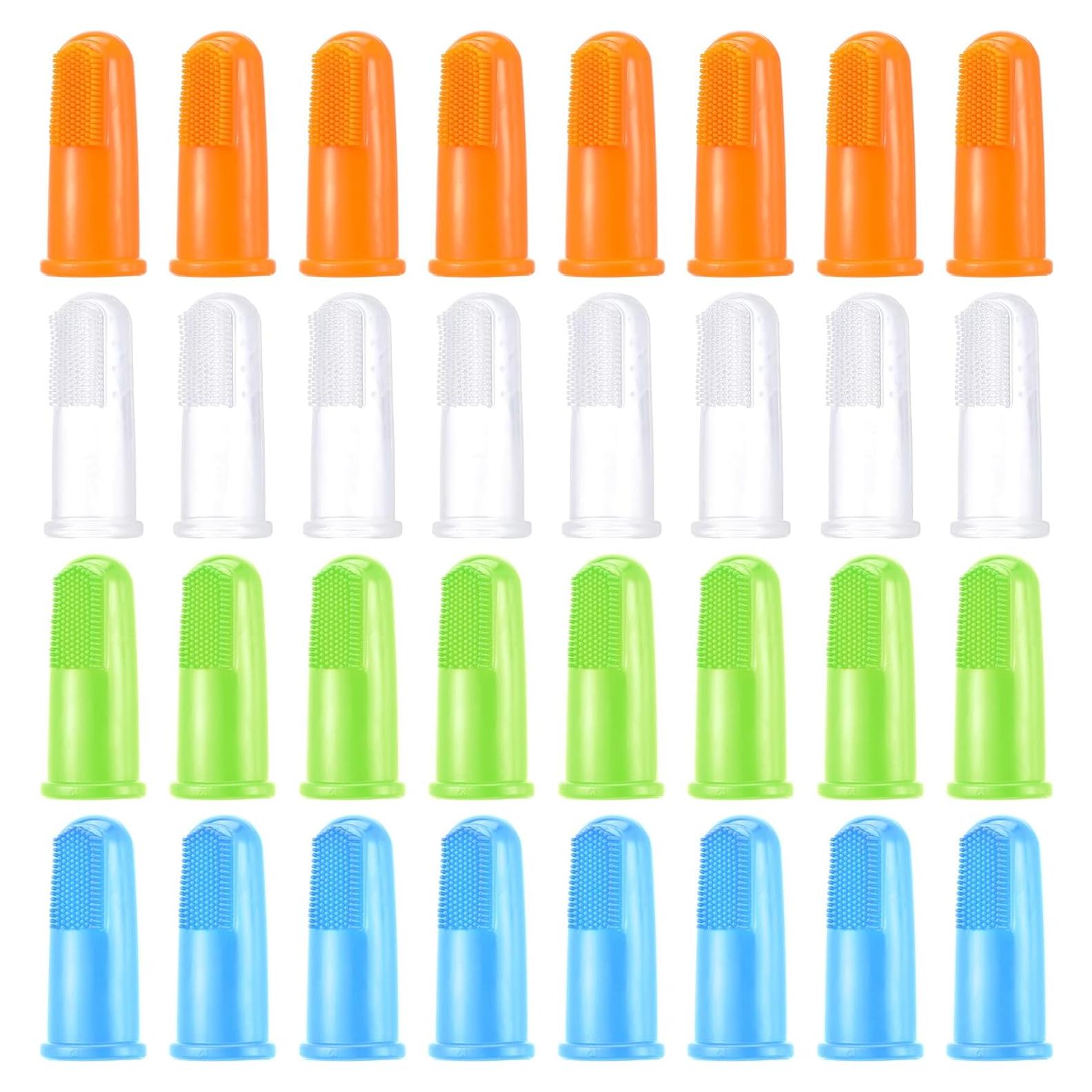 64 Cepillos de Dedo Suaves para Perros y Gatos Mekueeex