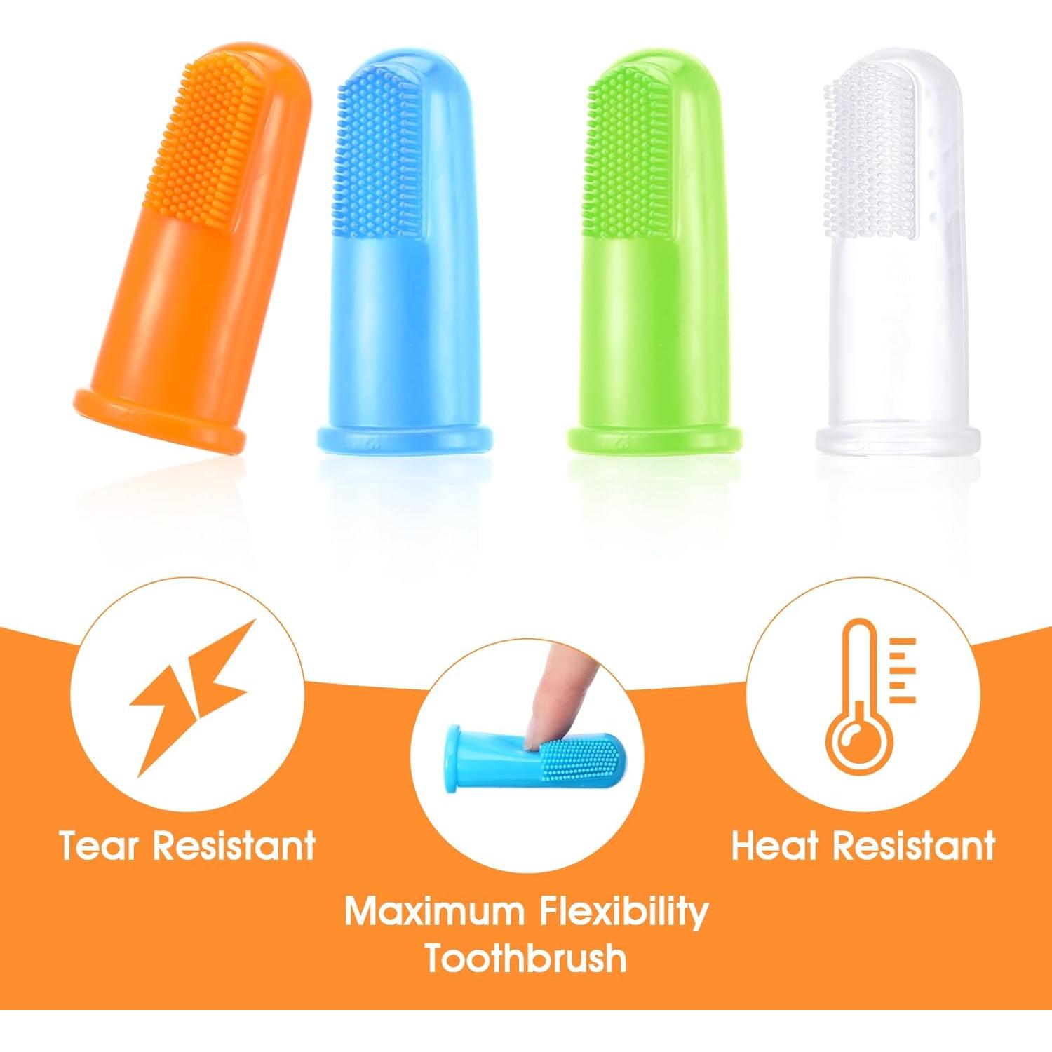 64 Cepillos de Dedo Suaves para Perros y Gatos Mekueeex