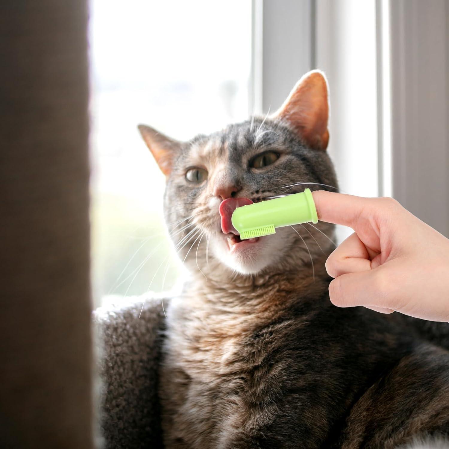 64 Cepillos de Dedo Suaves para Perros y Gatos Mekueeex