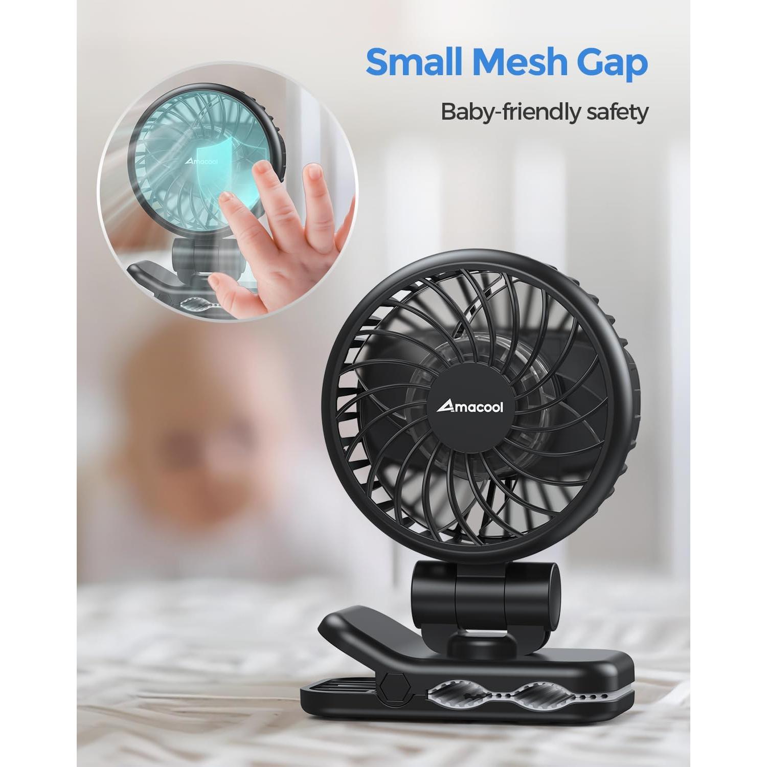 Ventilador Mini AMACOOL HF386 Portátil 3 Velocidades 10H