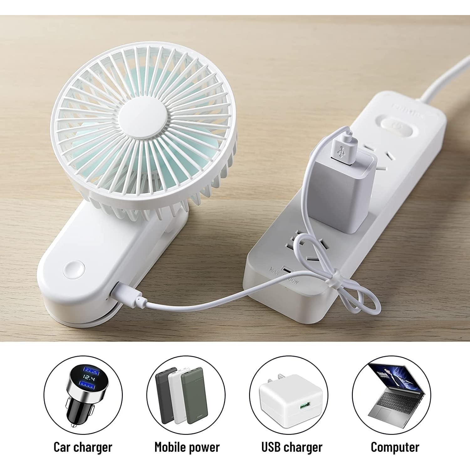 Ventilador Portátil Mini Clip Funwell 4000mAh Blanco