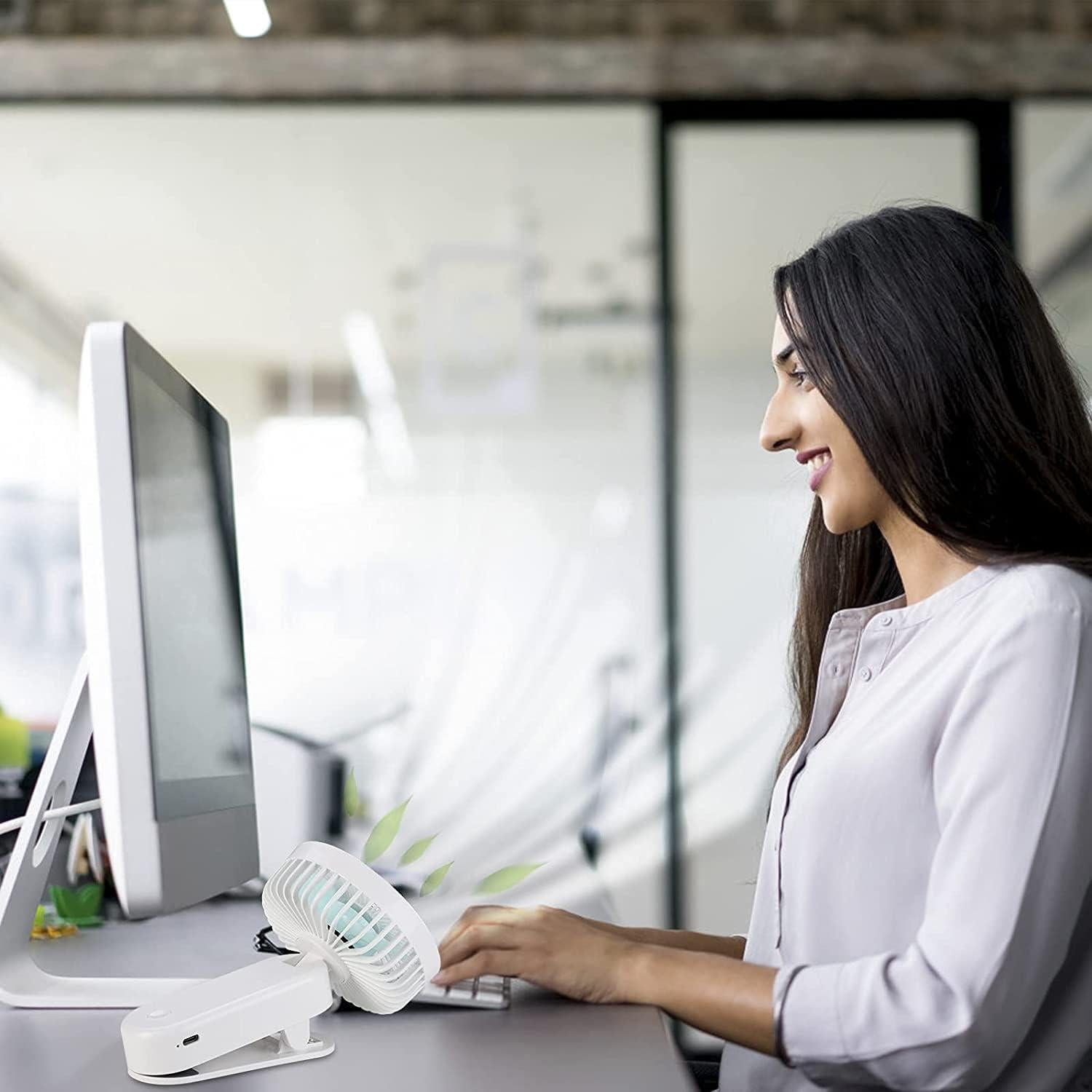 Ventilador Portátil Mini Clip Funwell 4000mAh Blanco