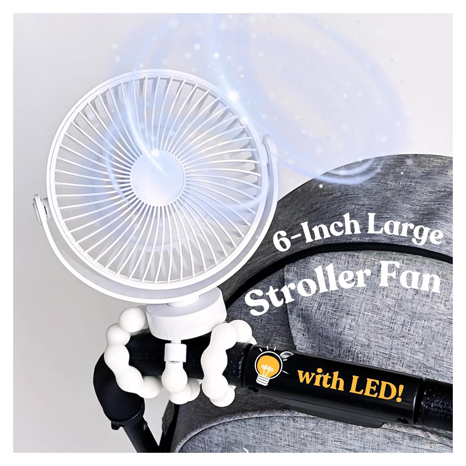 Ventilador Portátil Clip LuneEnfant K11 Blanco 6" Recargable