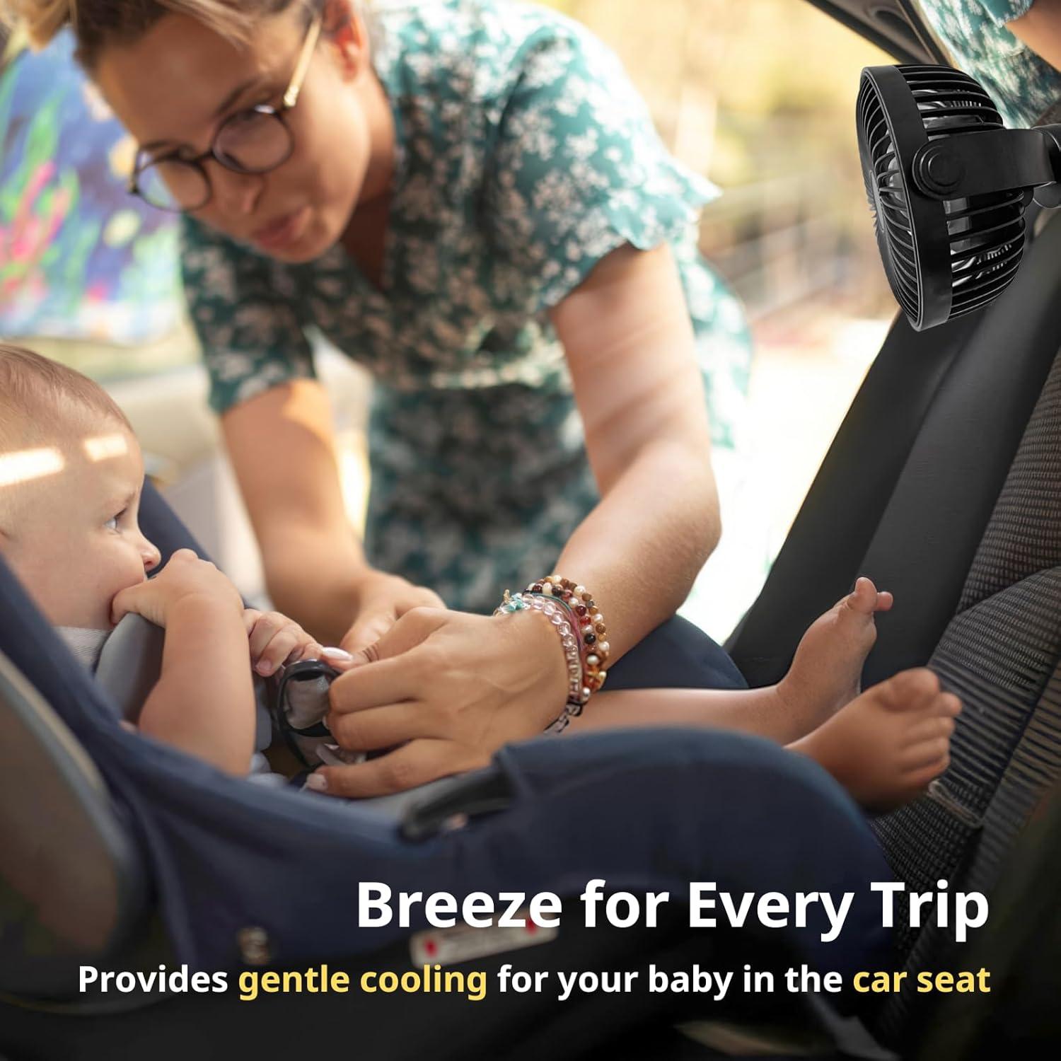 Ventilador Portátil Clip LuneEnfant K11 Blanco 6" Recargable