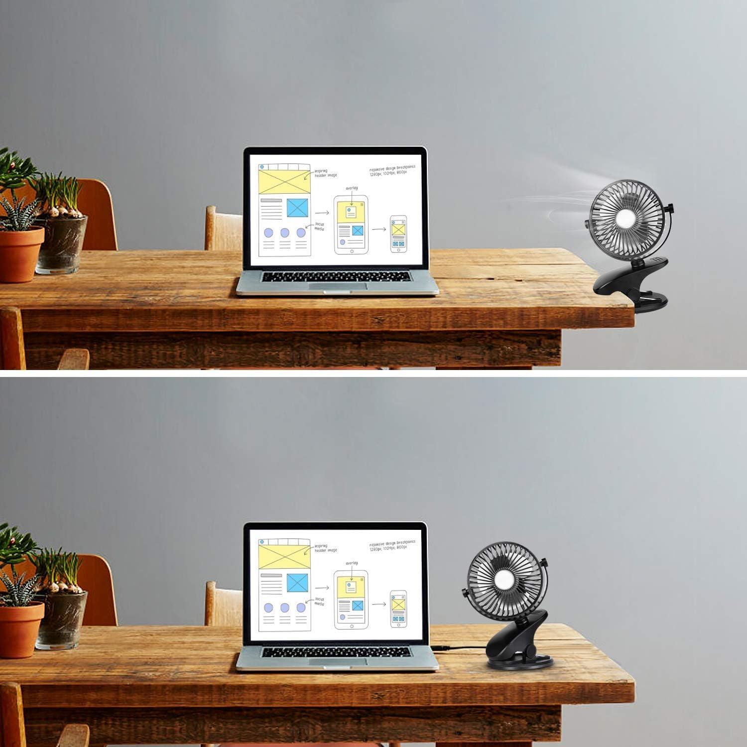 Ventilador Clip Portátil SkyGenius 2600mAh 3 Velocidades