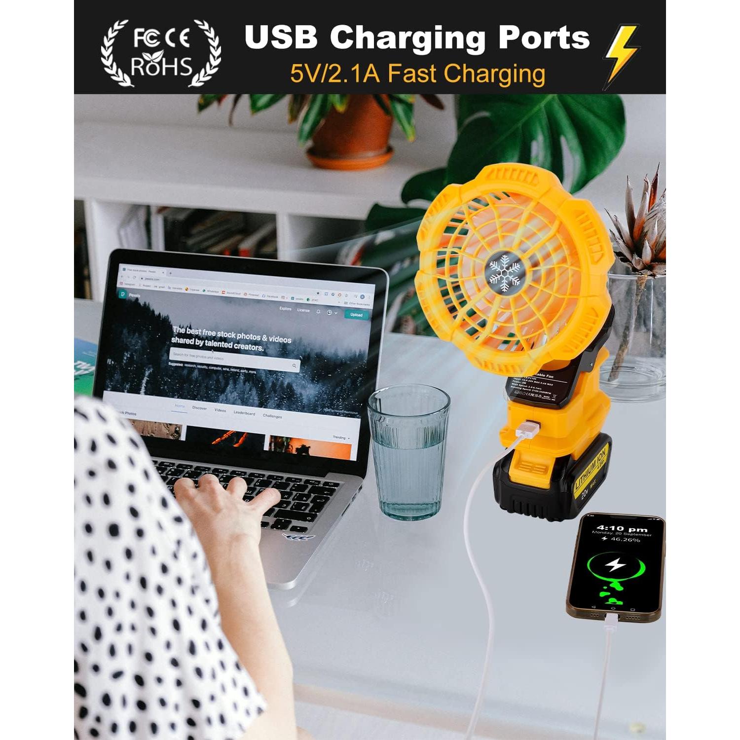 Ventilador Portátil Clip Taingwei DW-FC109 20V Inalámbrico