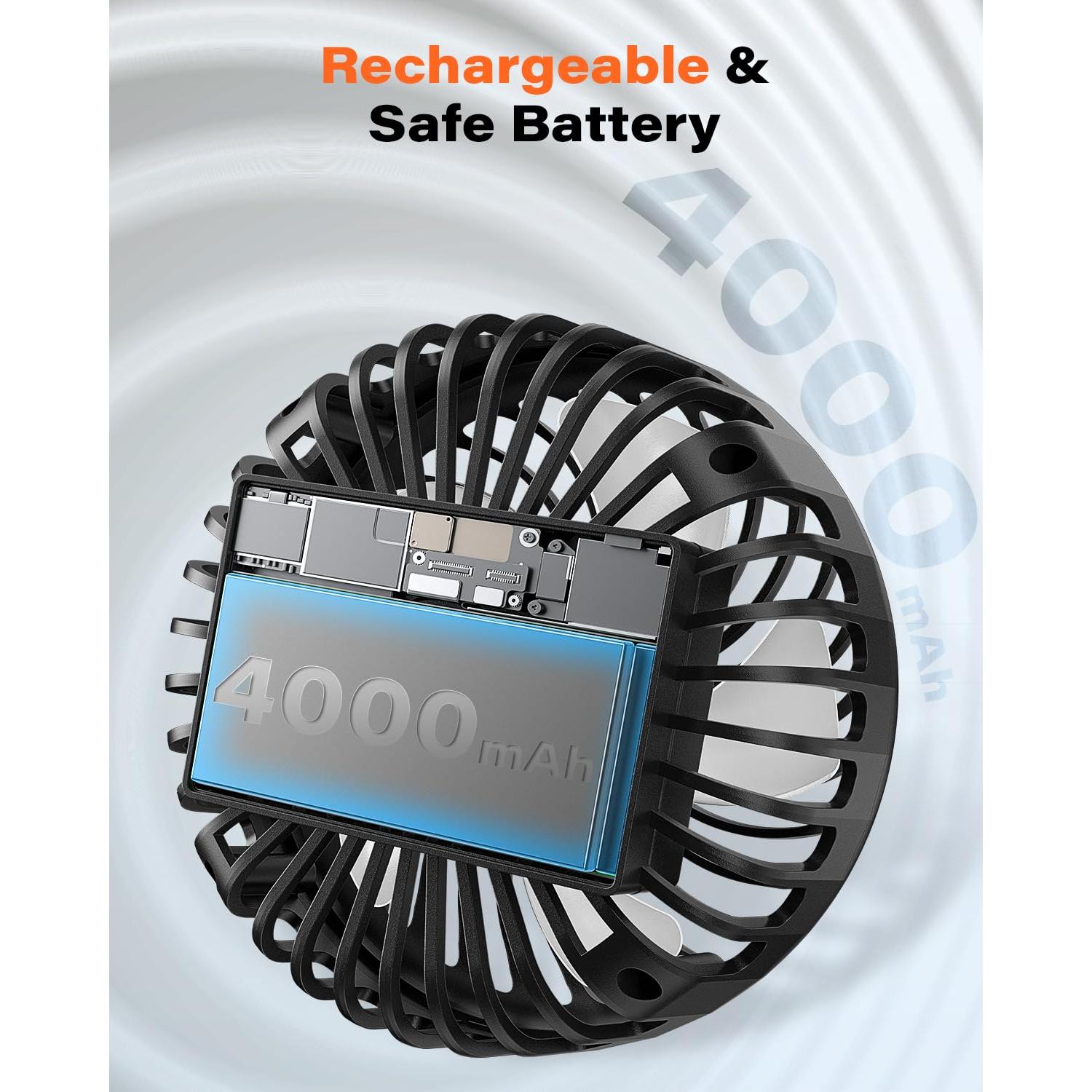 Ventilador A2C para Bicicleta Peloton 4.7" Recargable 4000mAh