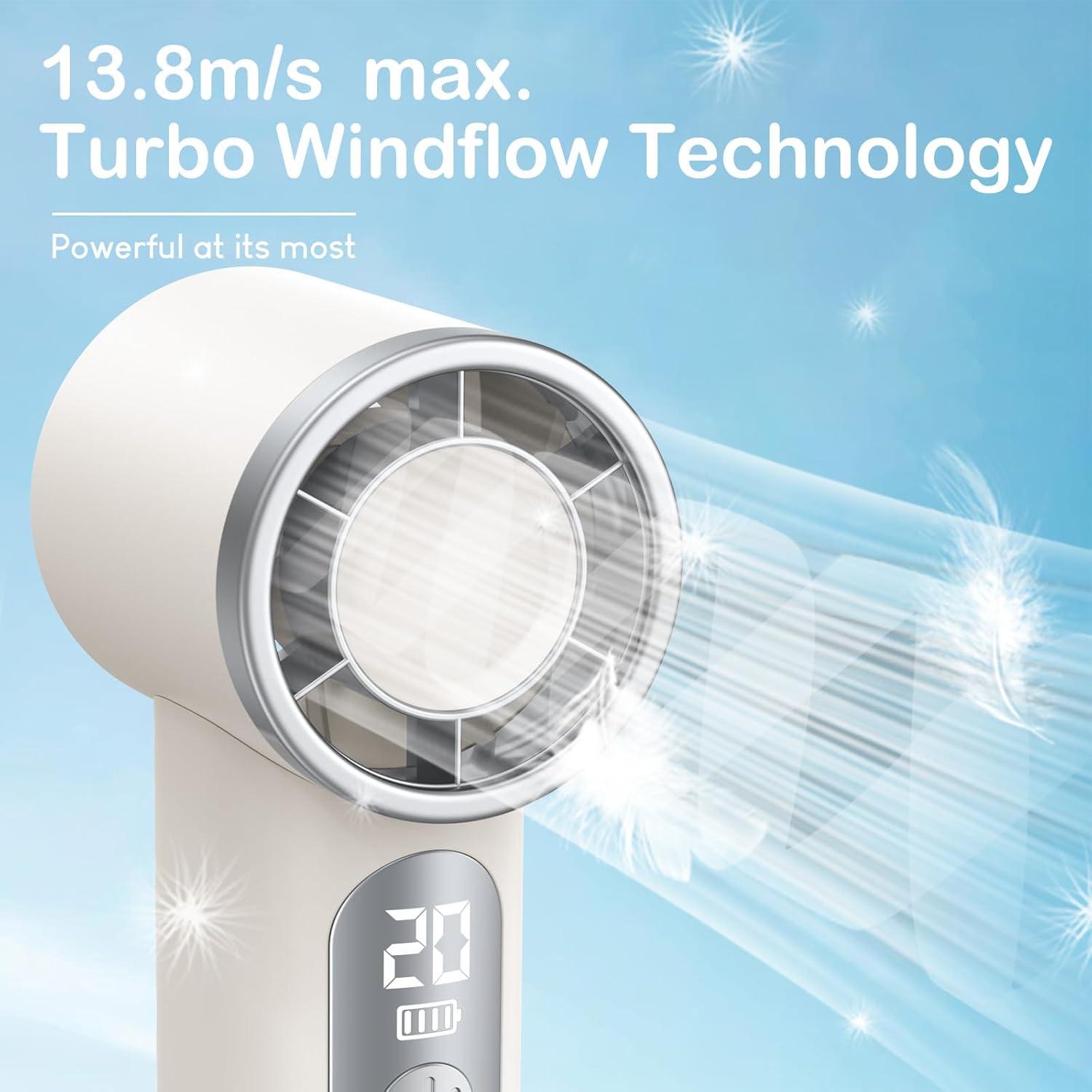 Ventilador portátil Gellumnious X98 mini 10h batería 141.7g gris