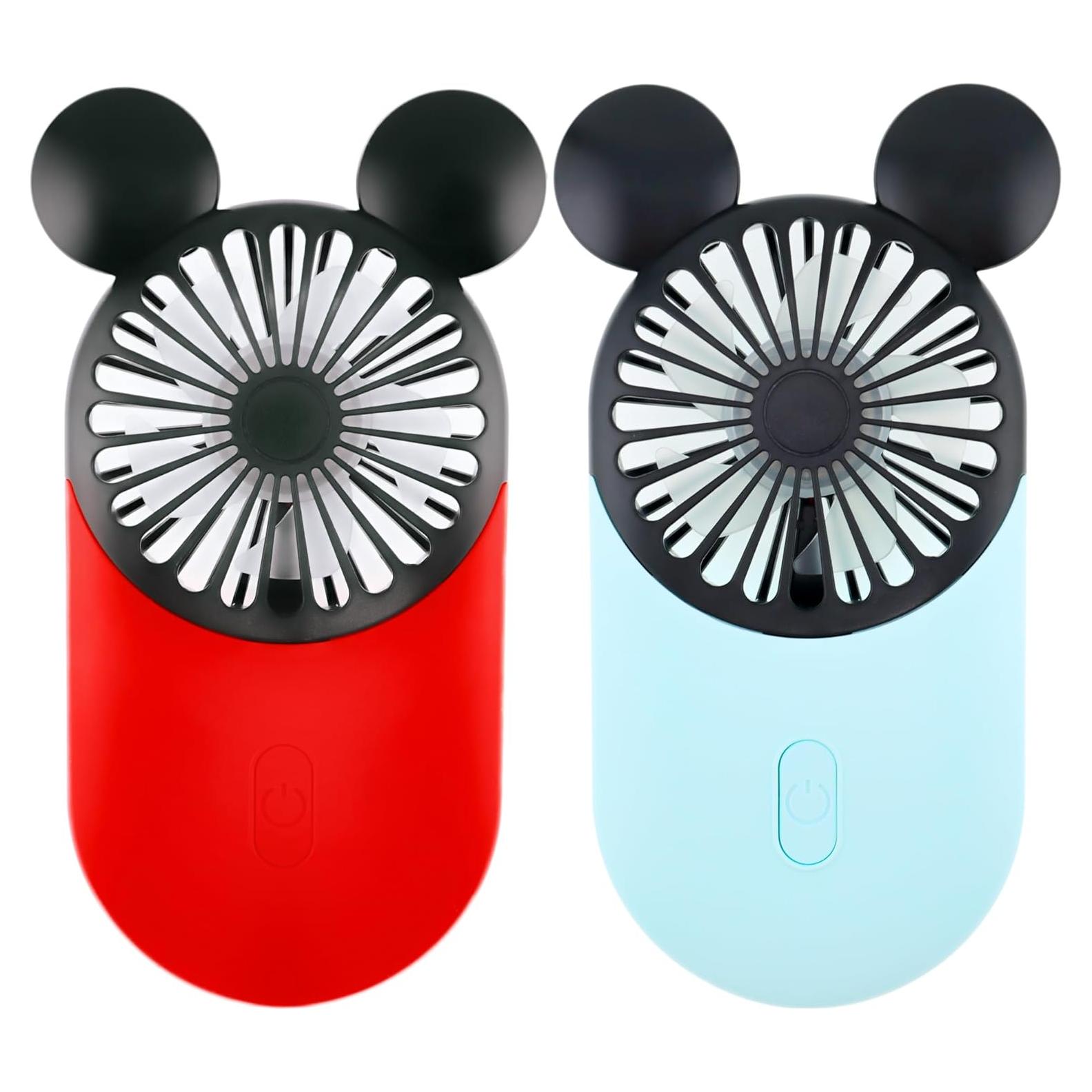 Ventilador Mini Portátil Kbinter KBT-MQFS USB 3 Velocidades Rojo/Azul