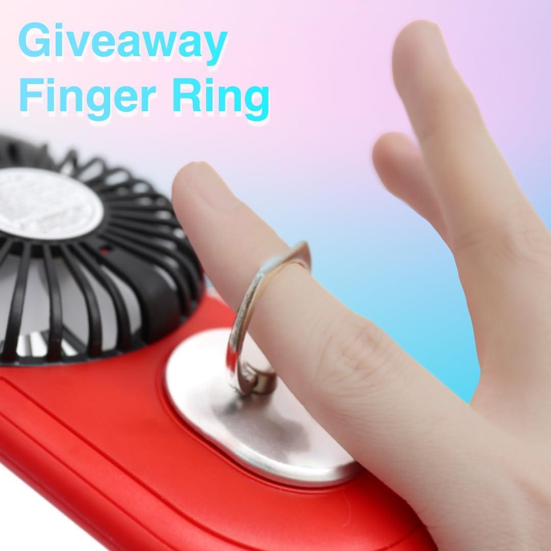 Ventilador Mini Portátil Kbinter KBT-MQFS USB 3 Velocidades Rojo/Azul