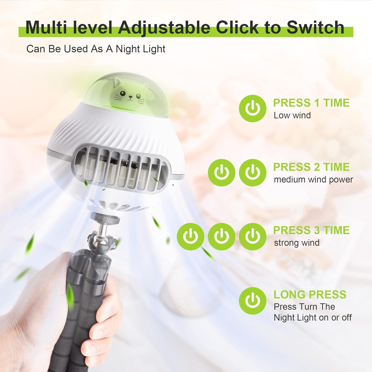 Ventilador Portátil para Cochecito Stanlips 2000mAh Silencioso