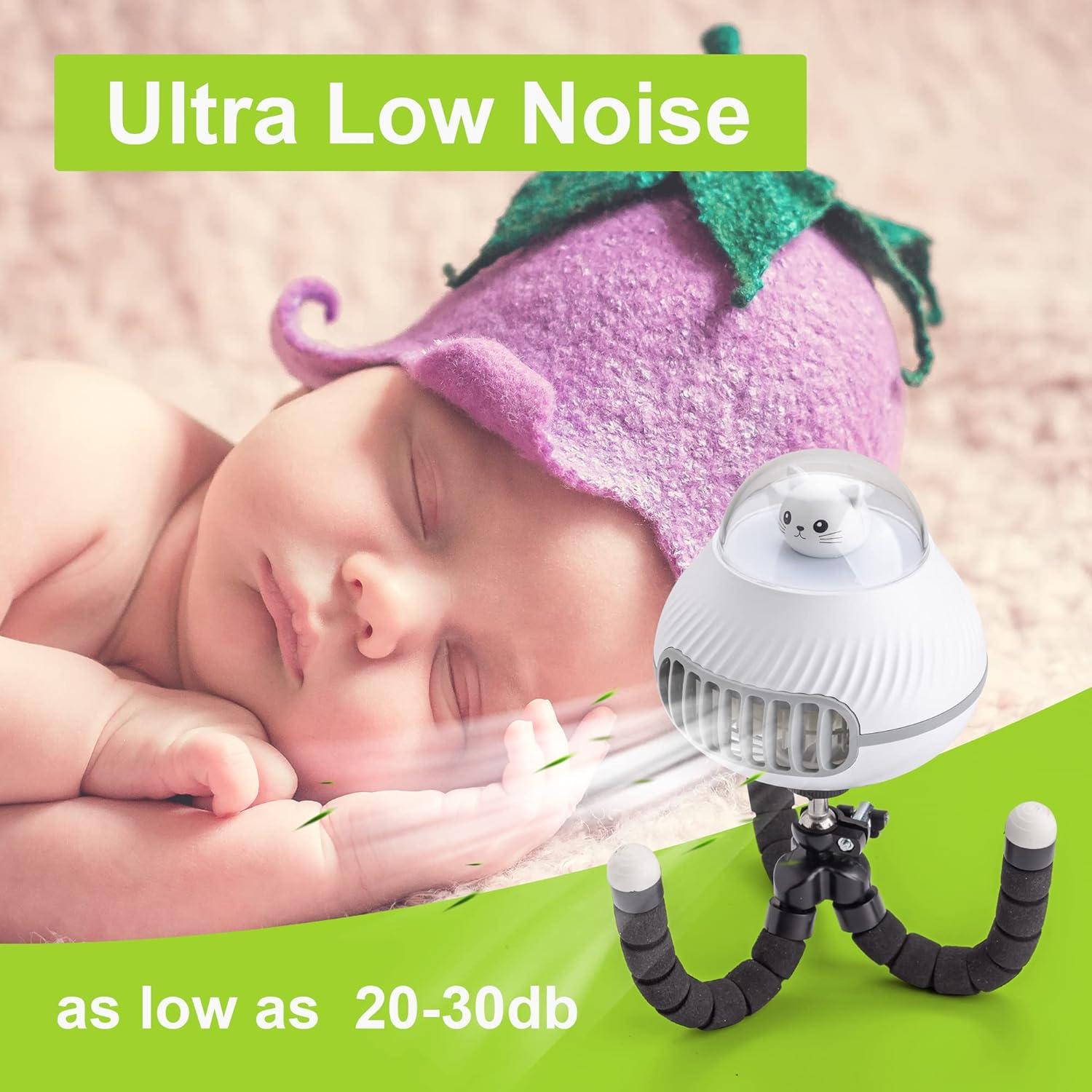 Ventilador Portátil para Cochecito Stanlips 2000mAh Silencioso