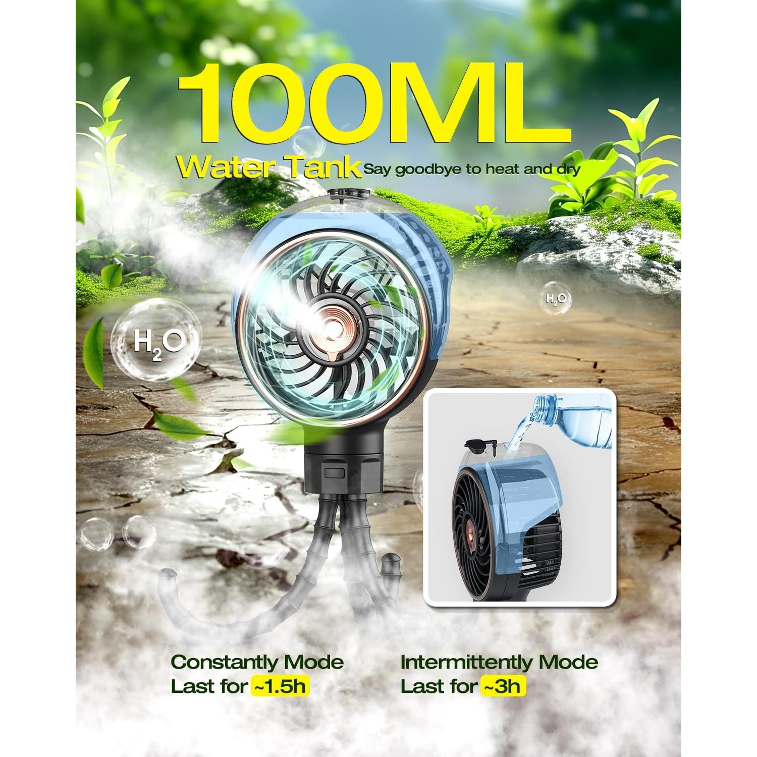 Ventilador Portátil Ausic con Nebulización 100ml para Bebé