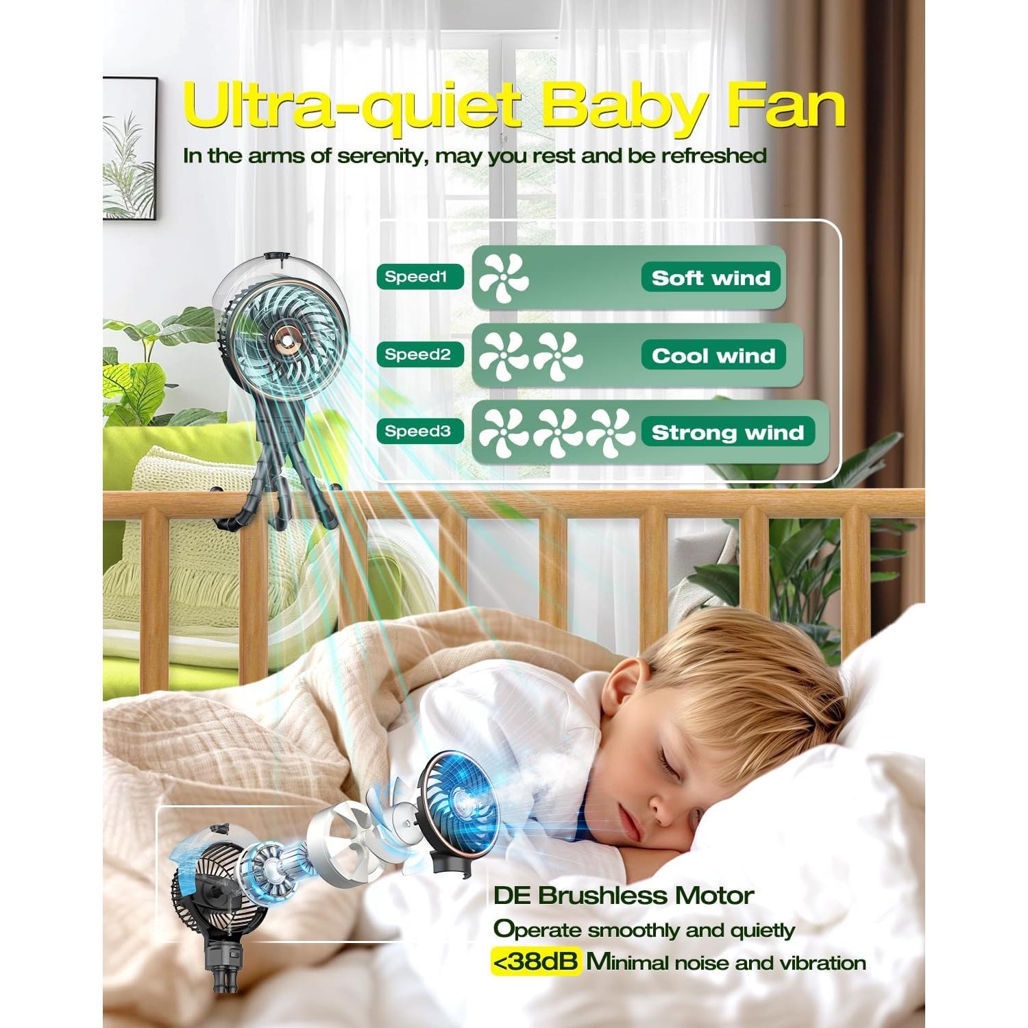 Ventilador Portátil Ausic con Nebulización 100ml para Bebé