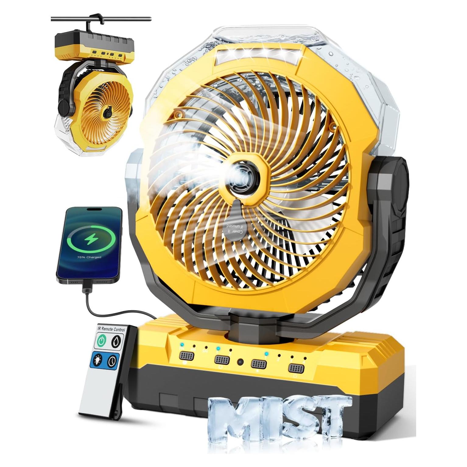 Ventilador Portátil de Nebulización ZEQON 460ml Amarillo
