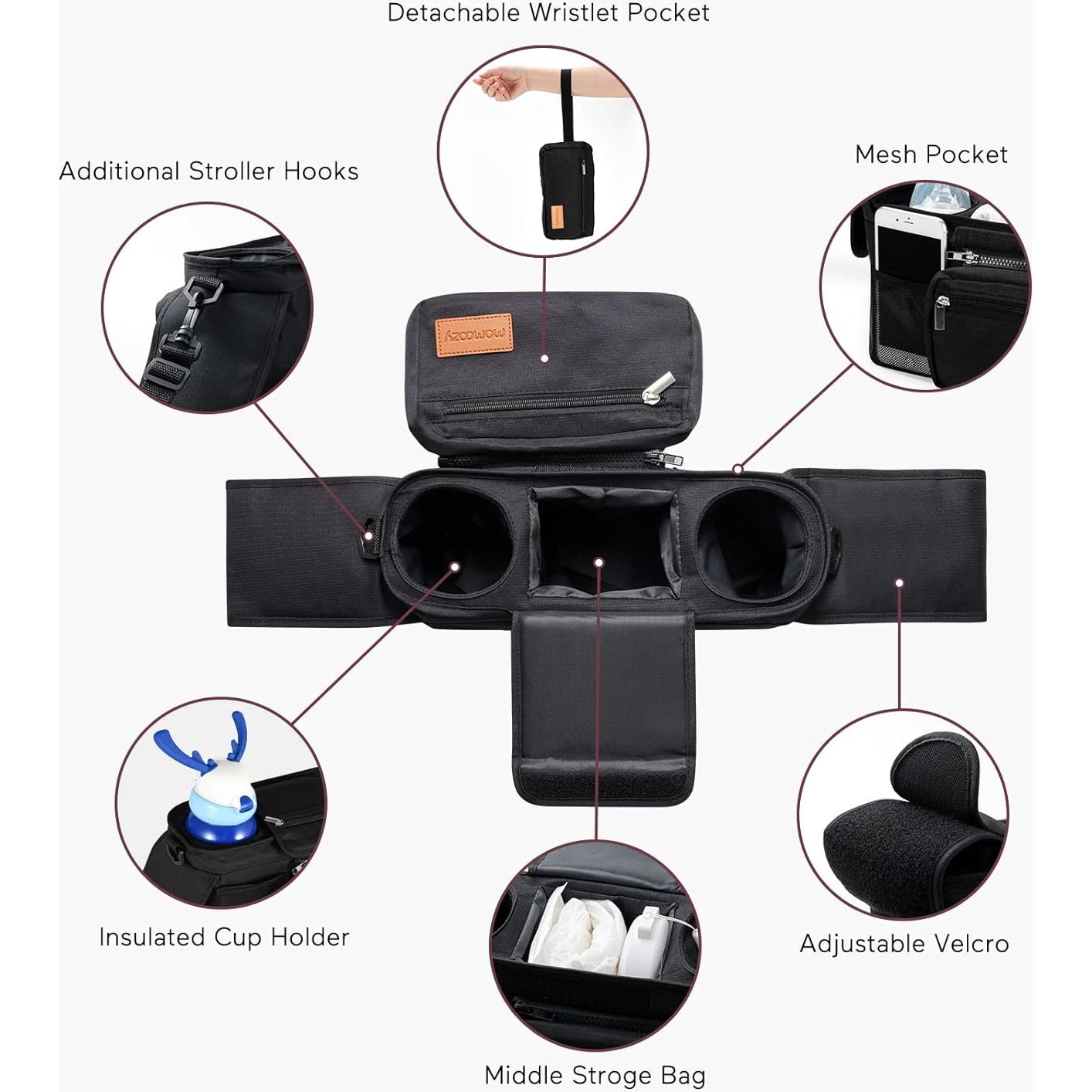 Organizador Universal para Carriolas Momcozy con Ventilador 8000mAh
