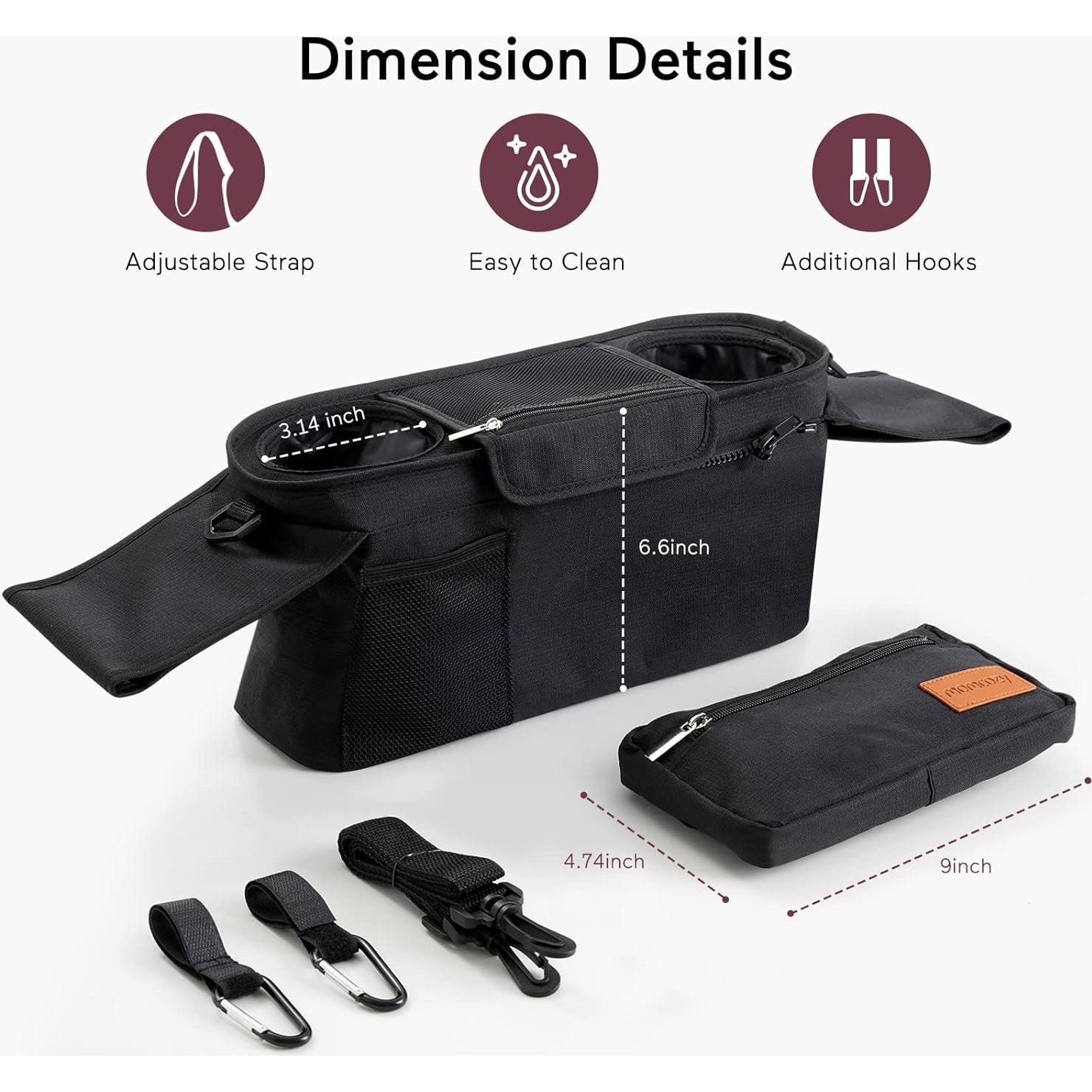 Organizador Universal para Carriolas Momcozy con Ventilador 8000mAh