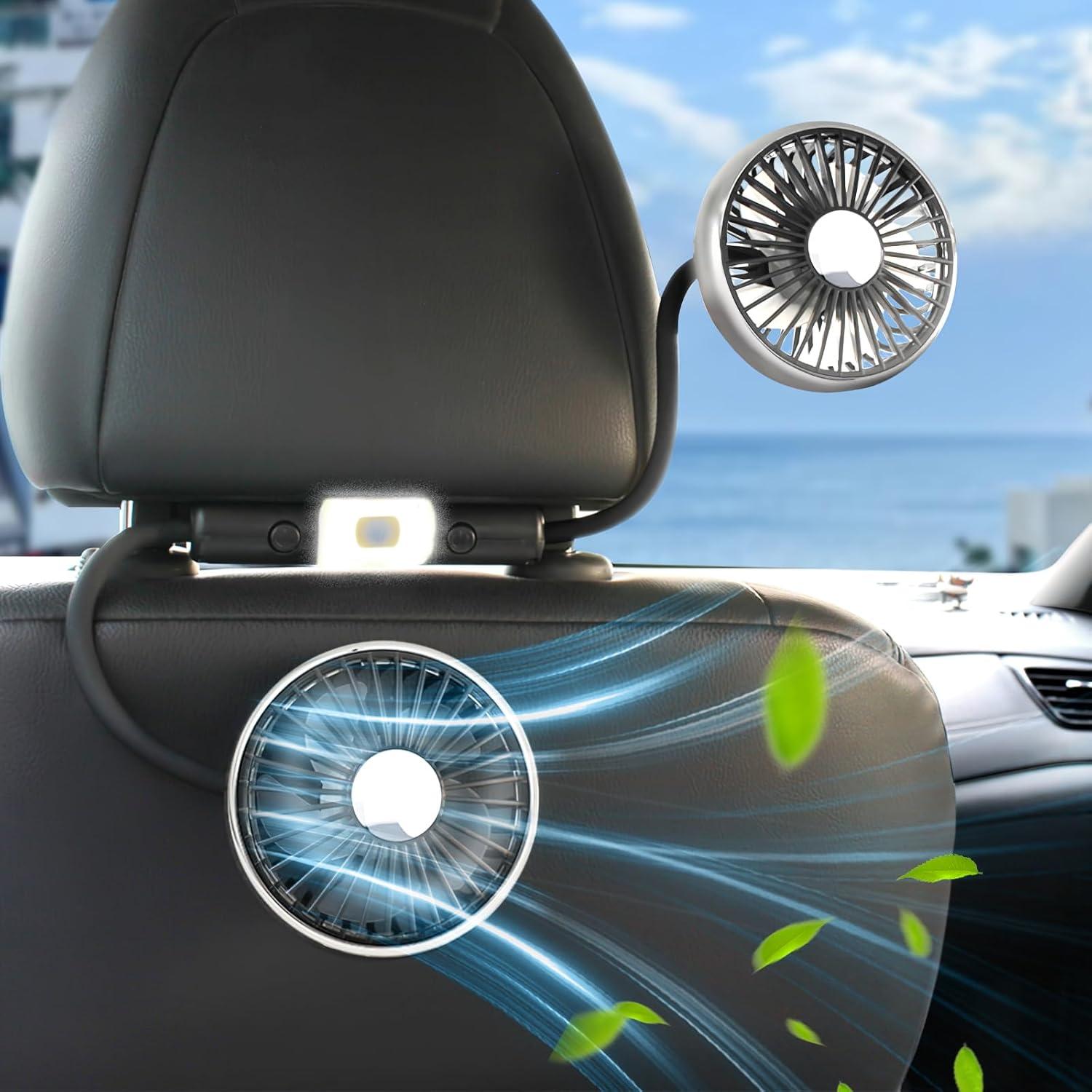 Ventilador de Auto xuenair 360° USB para Asiento Trasero