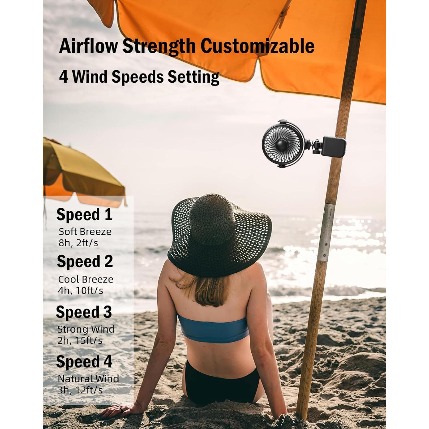 Ventilador de Clip Portátil xuenair KF-04 Recargable 2000mAh