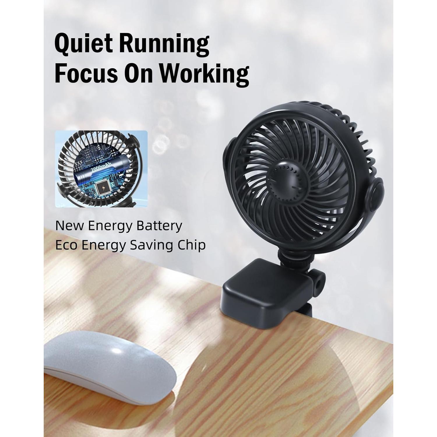 Ventilador de Clip Portátil xuenair KF-04 Recargable 2000mAh