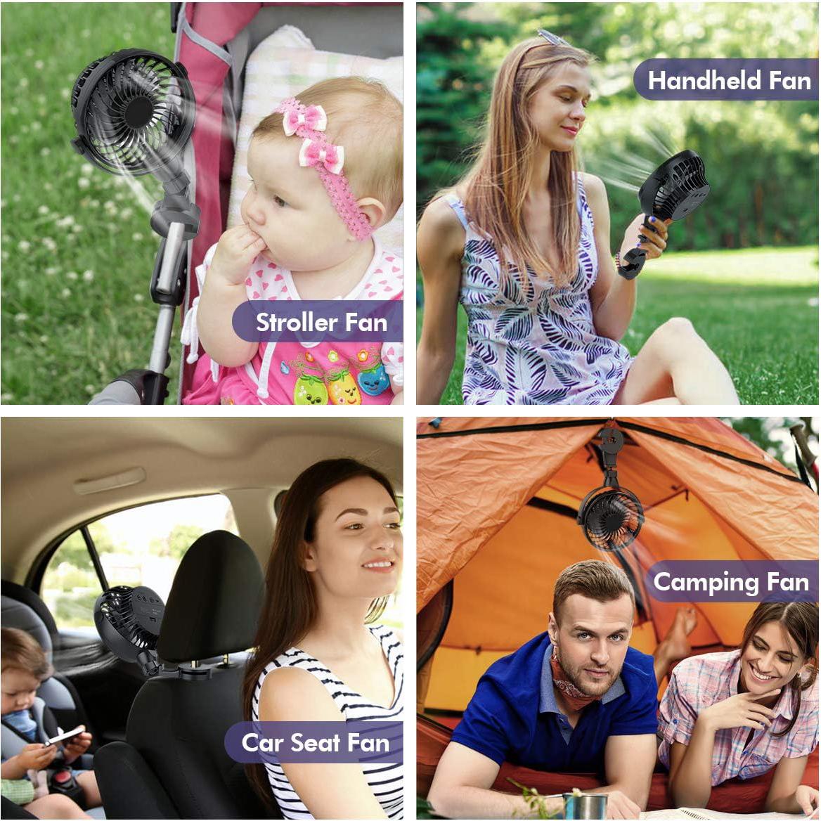 Ventilador de Clip para Coche Shinebella SCAFP1BK 5" USB 4 Velocidades