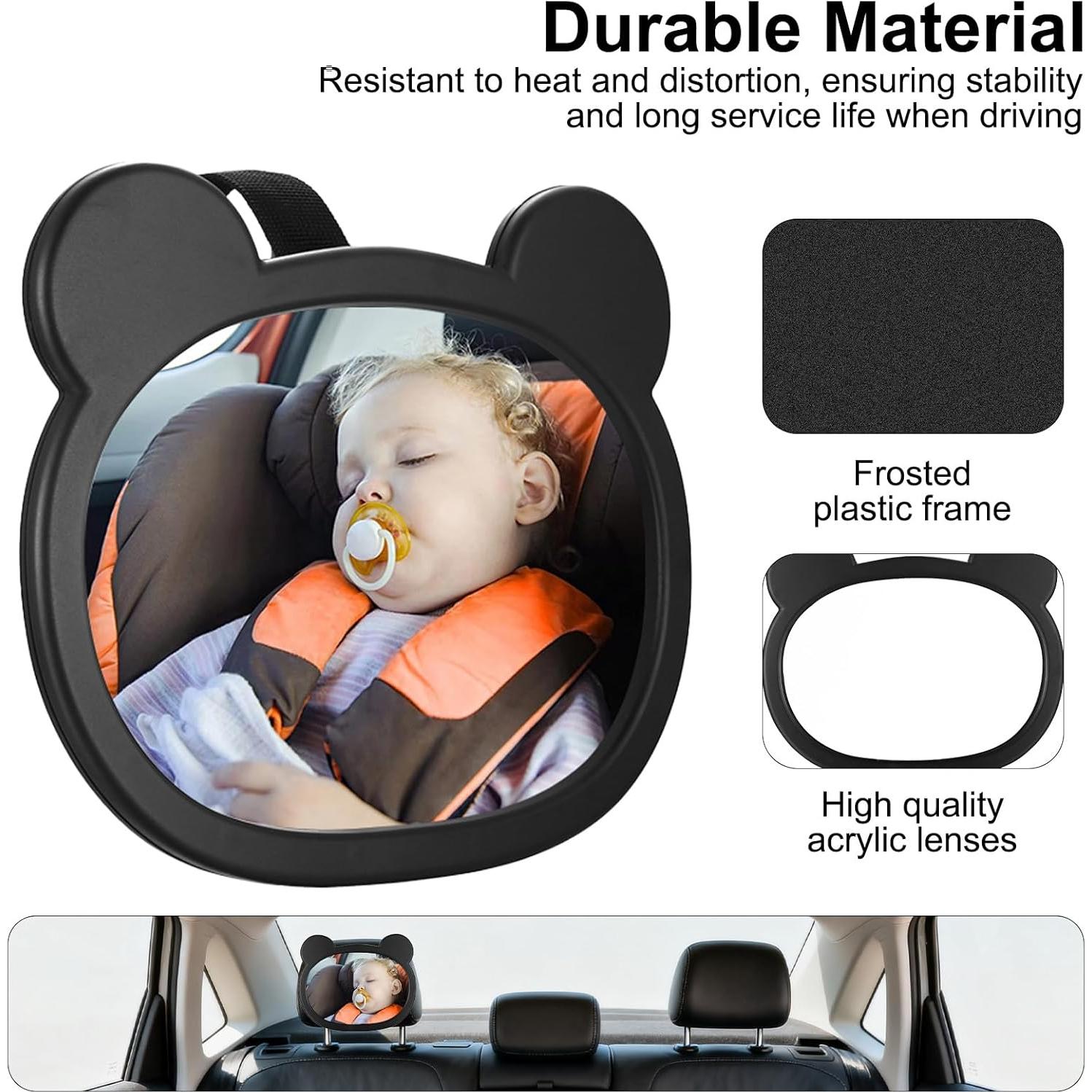 Espejo de Coche para Bebé Fulushouxi BGMUS-026-01 Negro