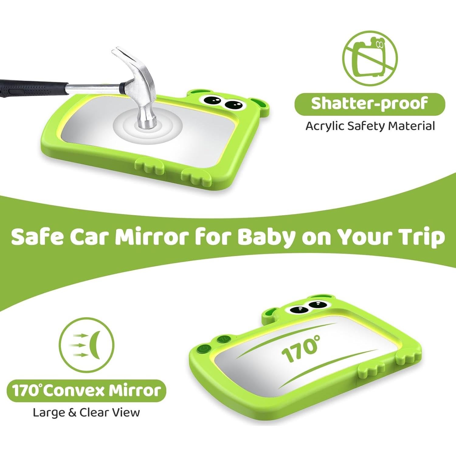 Espejo de Coche para Bebé Olishare BB-001 con Luces y Sonidos