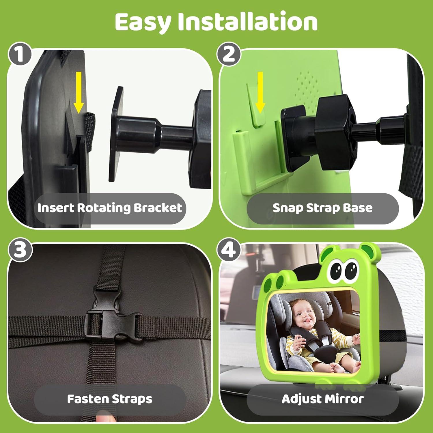 Espejo de Coche para Bebé Olishare BB-001 con Luces y Sonidos