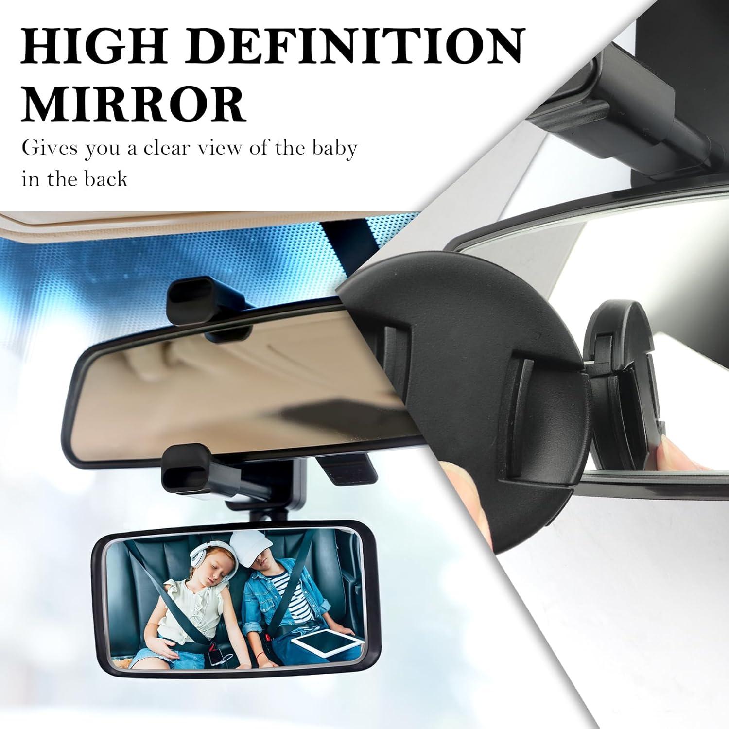 Espejo Retrovisor para Bebé YGDMD Ajustable 360° Negro