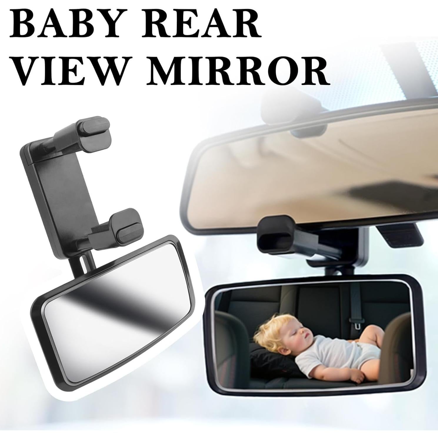 Espejo Retrovisor para Bebé YGDMD Ajustable 360° Negro