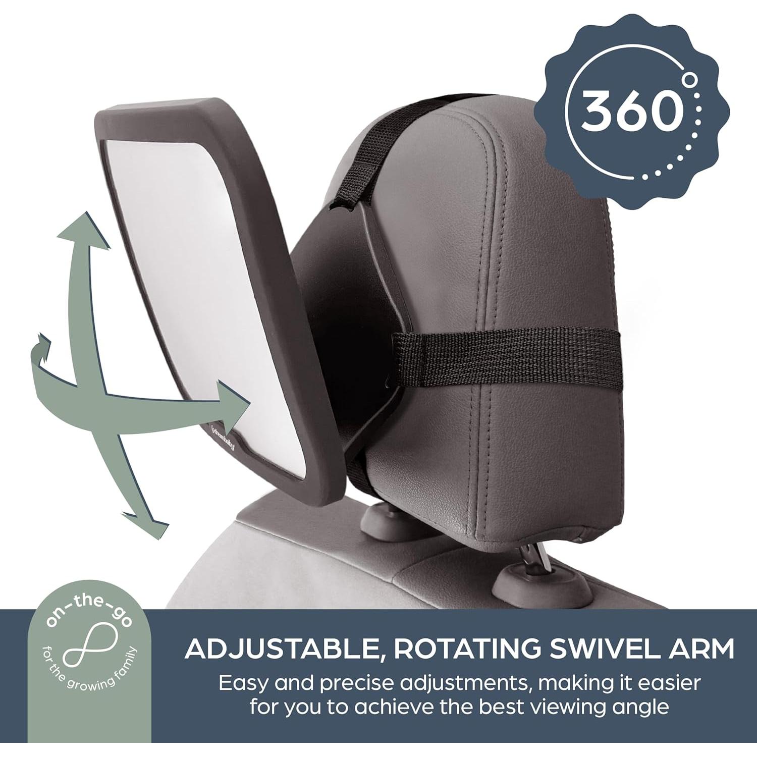 Espejo Convexo Ajustable Dreambaby 360° para Bebé - Negro