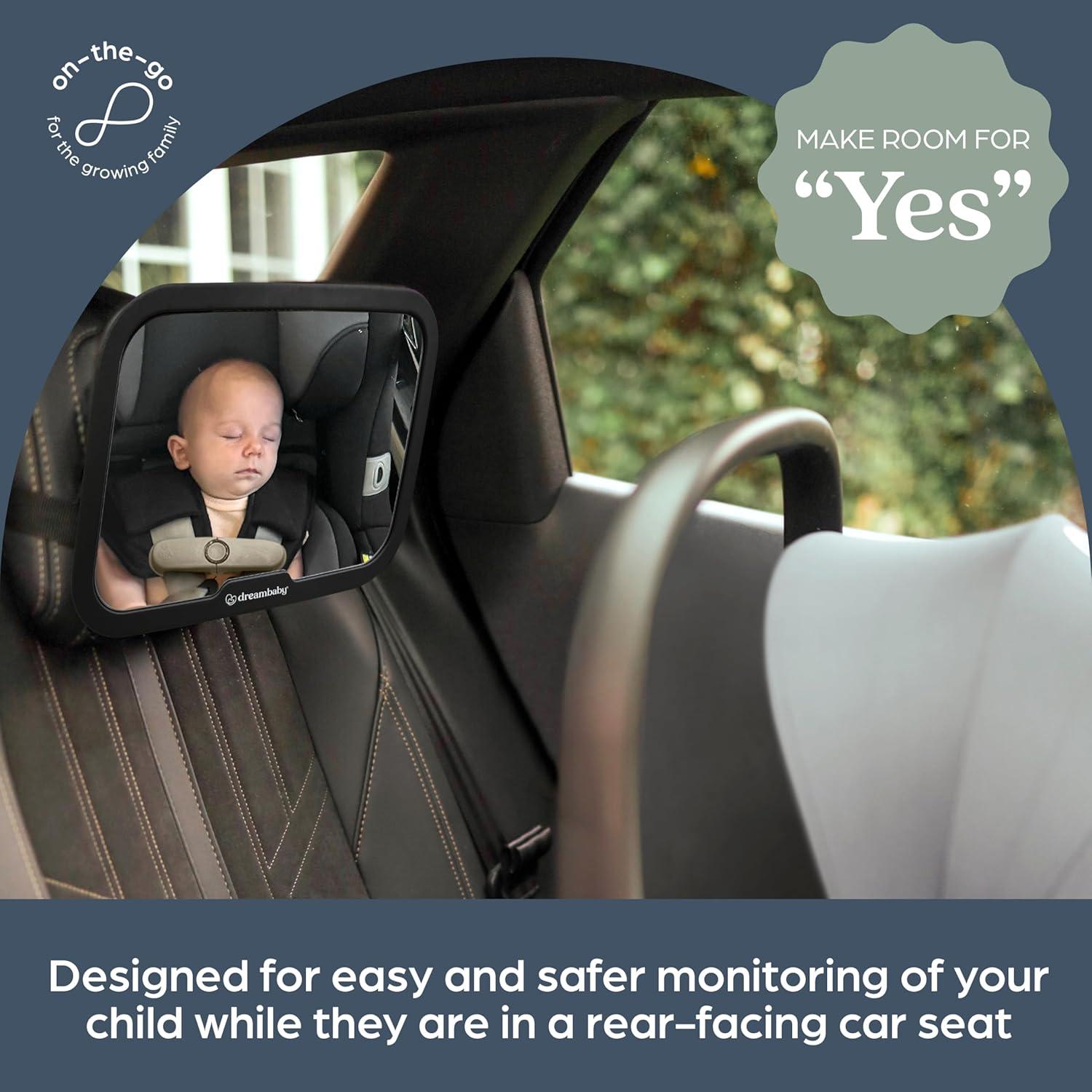 Espejo Convexo Ajustable Dreambaby 360° para Bebé - Negro