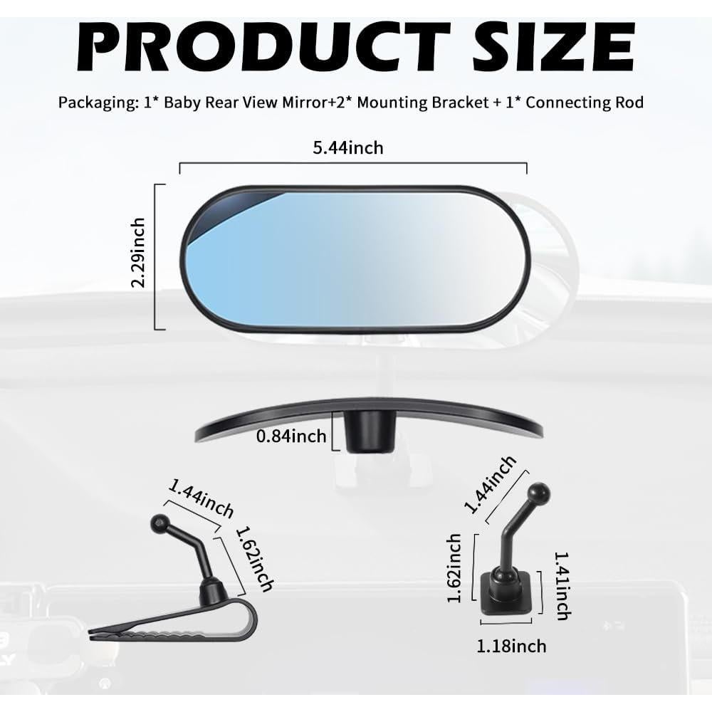 Espejo Retrovisor para Bebé YGDMD HD Ajustable 360° Negro