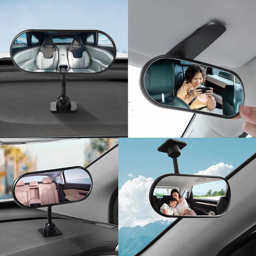 Espejo Retrovisor para Bebé YGDMD HD Ajustable 360° Negro