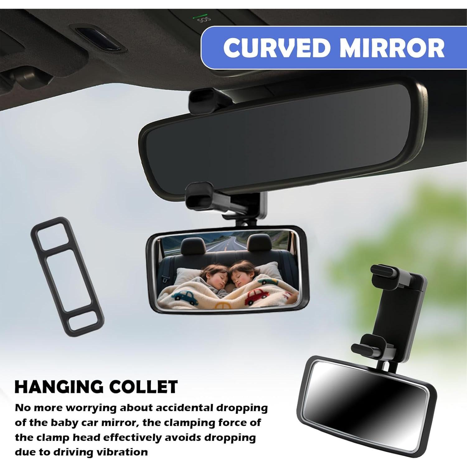 Espejo de Coche para Bebé Figpade Ajustable 360° Curvado