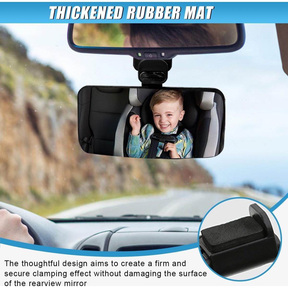 Espejo Convexo para Bebés UHANBUT Ajustable 360° Negro