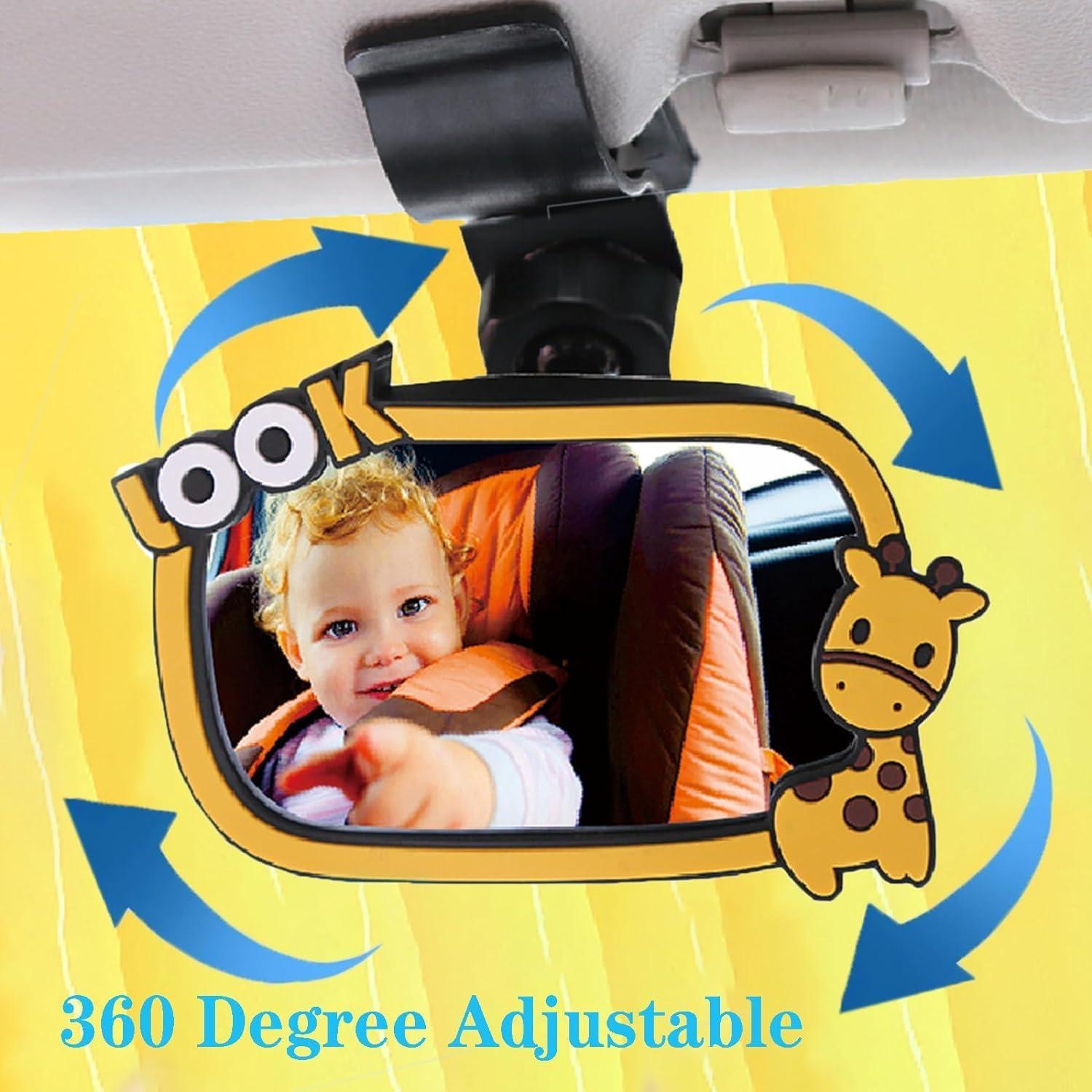 Espejo Retrovisor Ajustable YUENTOEN para Bebés - 110x70mm