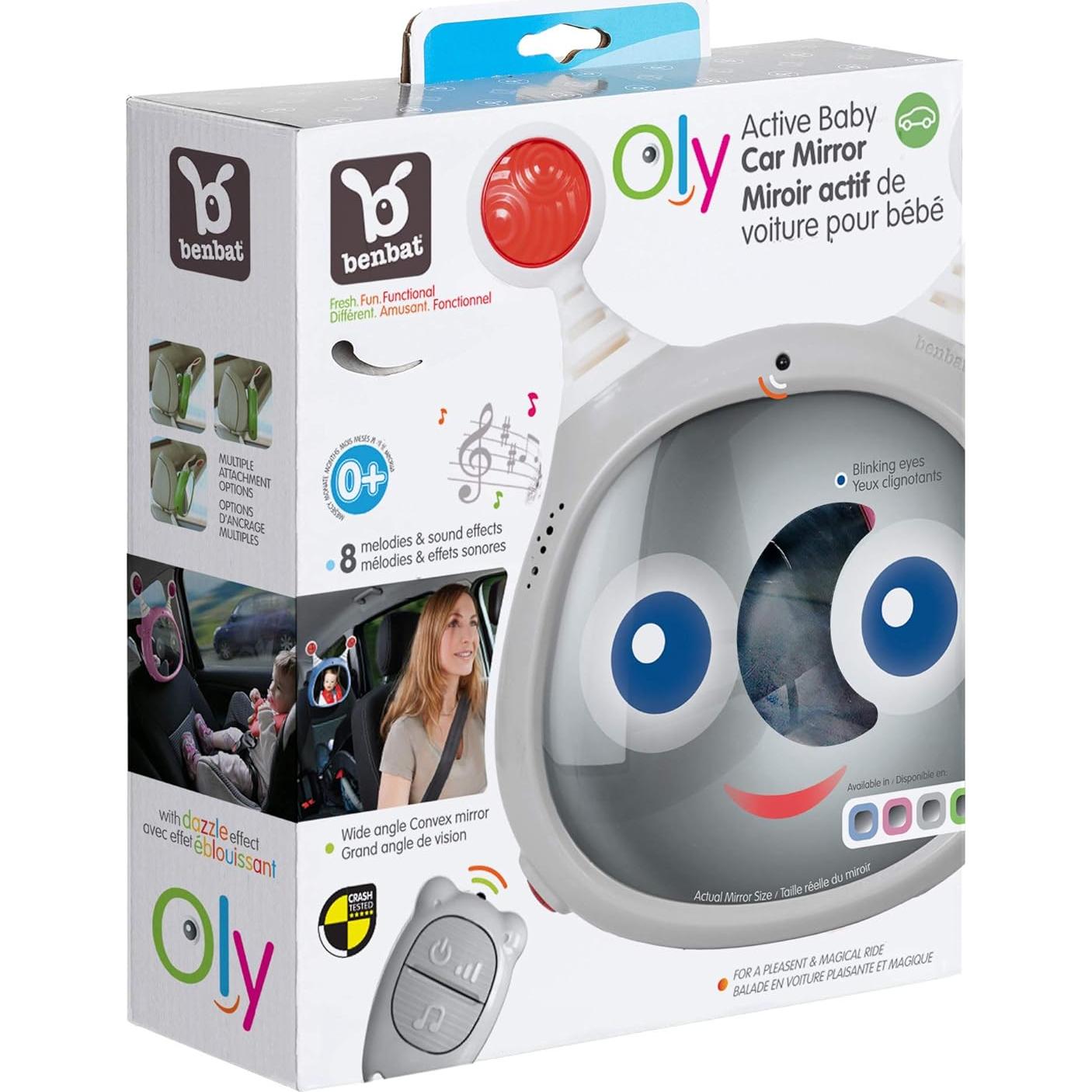 Espejo Trasero para Bebés Benbat OLY - Gris Convexo