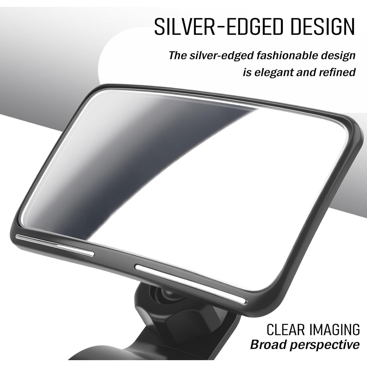 Espejo Retrovisor para Bebé VKQTS 360° Clip-on Negro