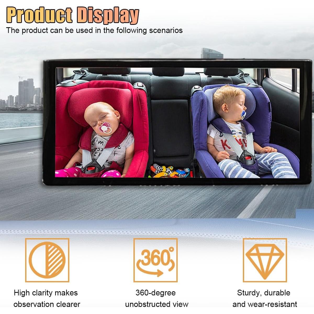 Espejo Retrovisor Interior para Bebés UHANBUT Ajustable 12x6cm