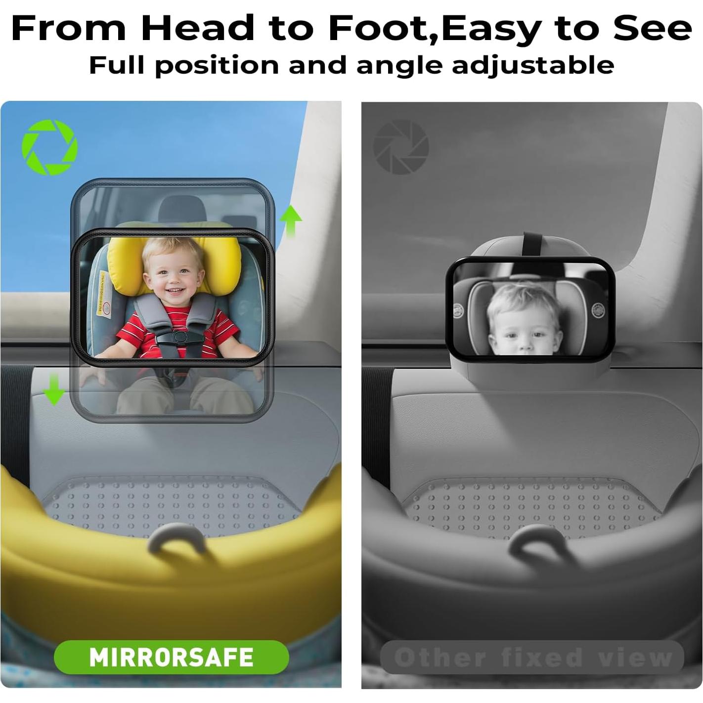 Espejo de Coche para Bebé Mirrorsafe BBJ-09 Irrompible