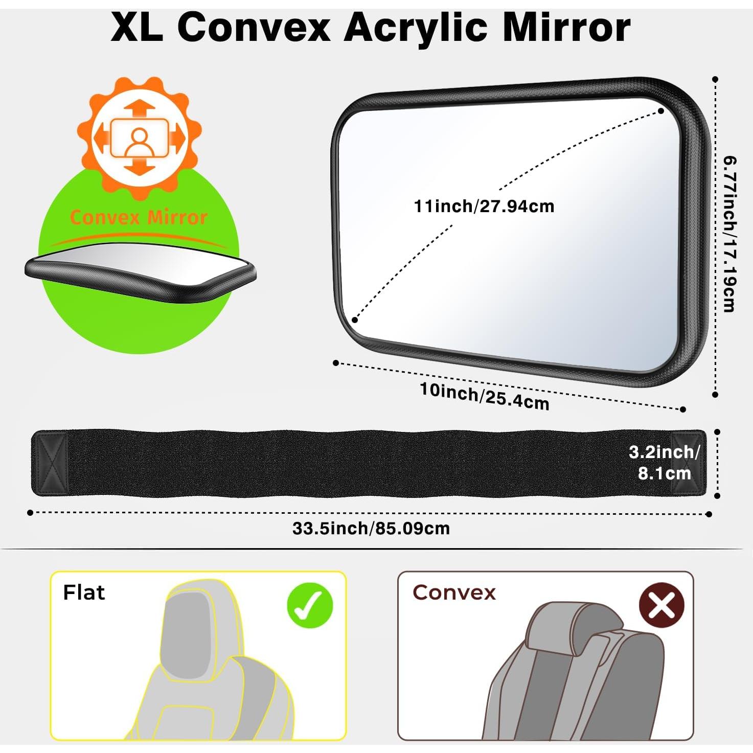 Espejo de Coche para Bebé Mirrorsafe BBJ-09 Irrompible