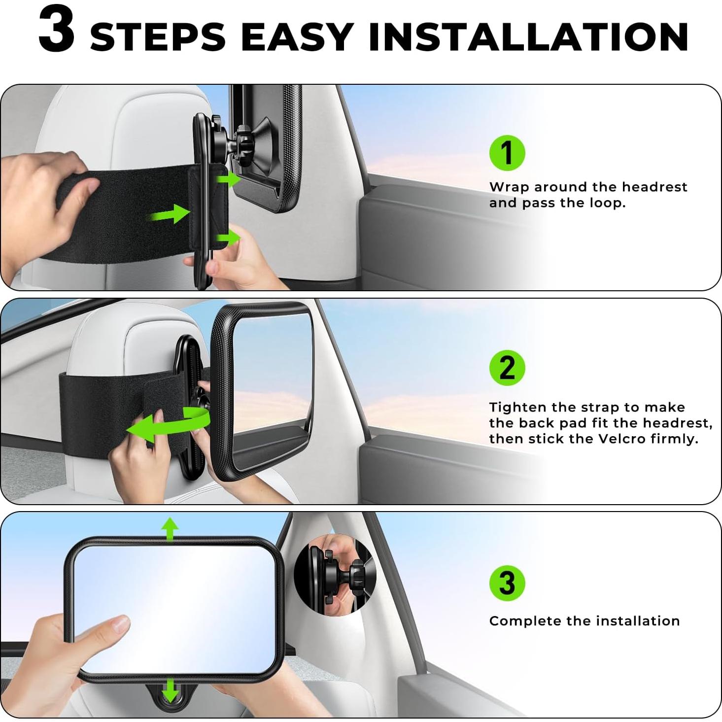 Espejo de Coche para Bebé Mirrorsafe BBJ-09 Irrompible