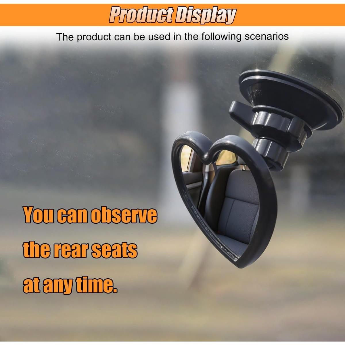 Espejo Retrovisor para Bebés Tuxihapp Corazón Ajustable 360°